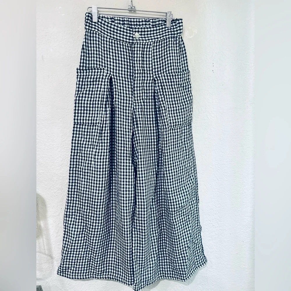 Free People Freehold Gingham Pants Trouser bohemian , sun relax boho in size S - Picture 5 of 16